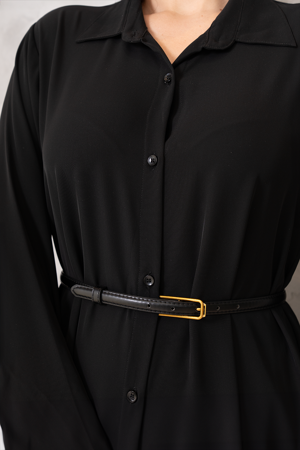 Black Longline Shirt