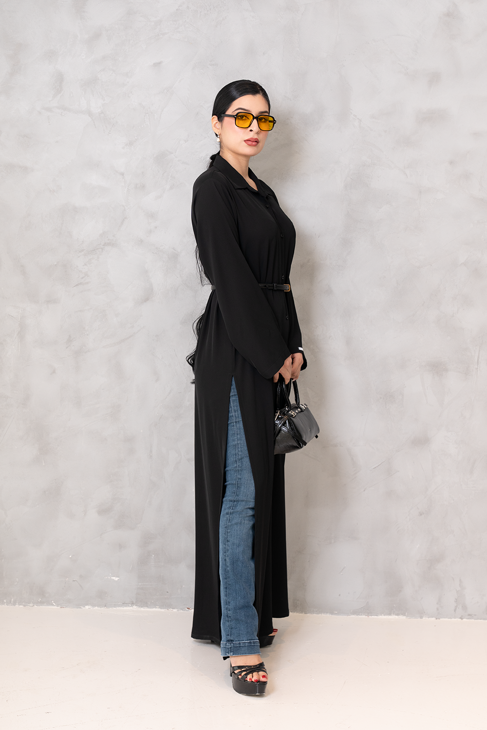 Black Longline Shirt