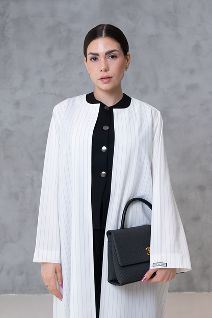 White Stripe Coat
