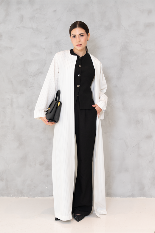 White Stripe Coat