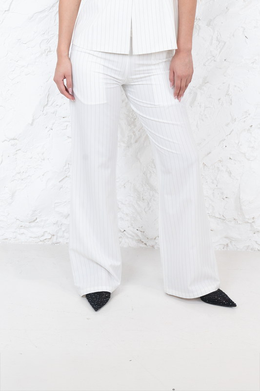 White Pinstripe Trouser