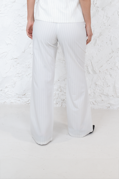 White Pinstripe Trouser