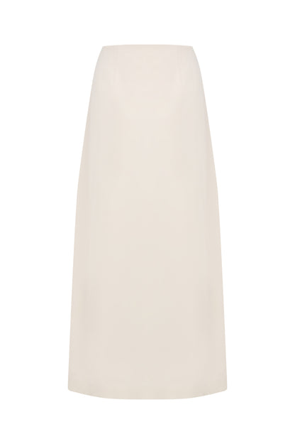Cream Pleat Skirt