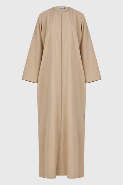 Beige Pinstripe Coat